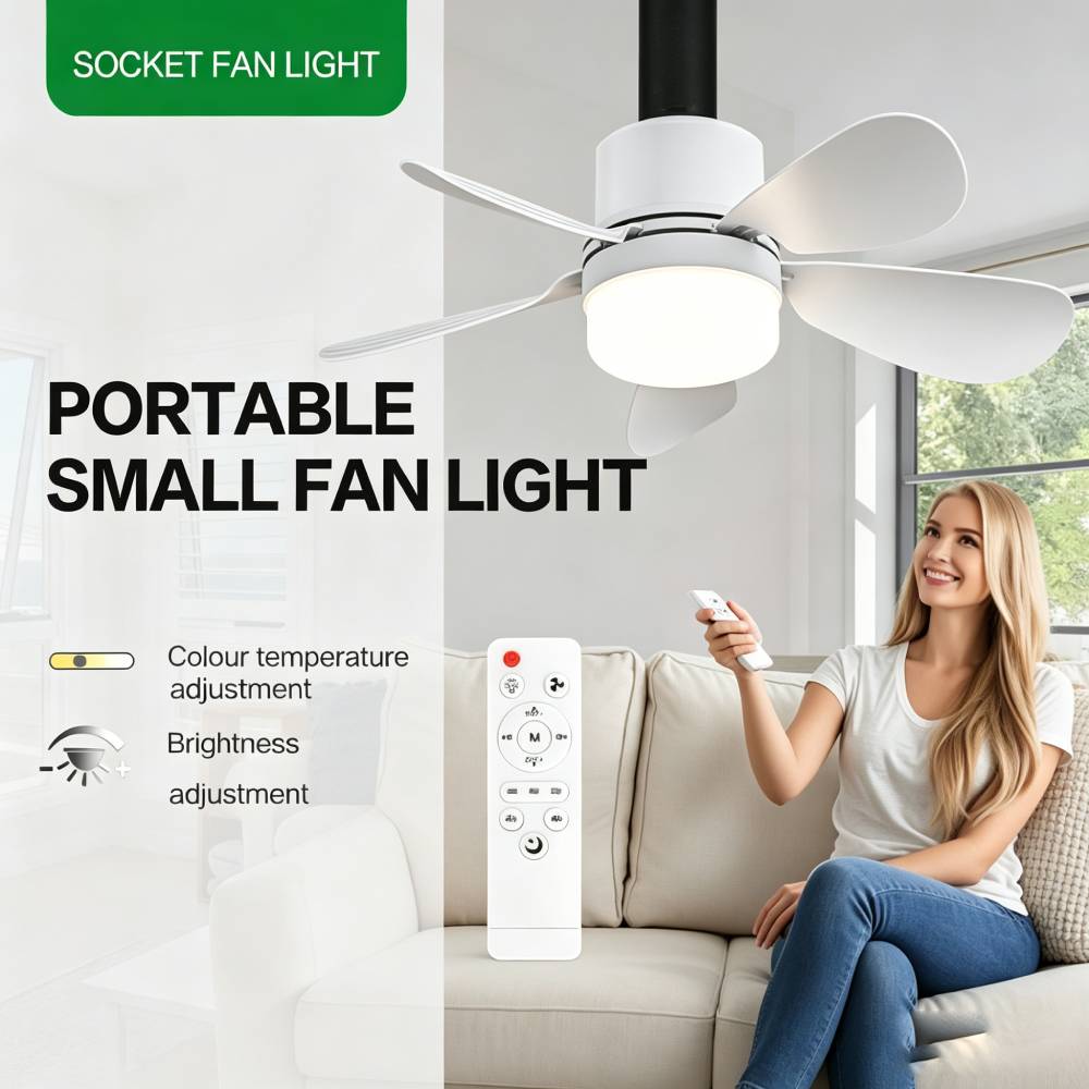 Home Lighting And Decor - Wentylator z gniazdem na żarówkę i