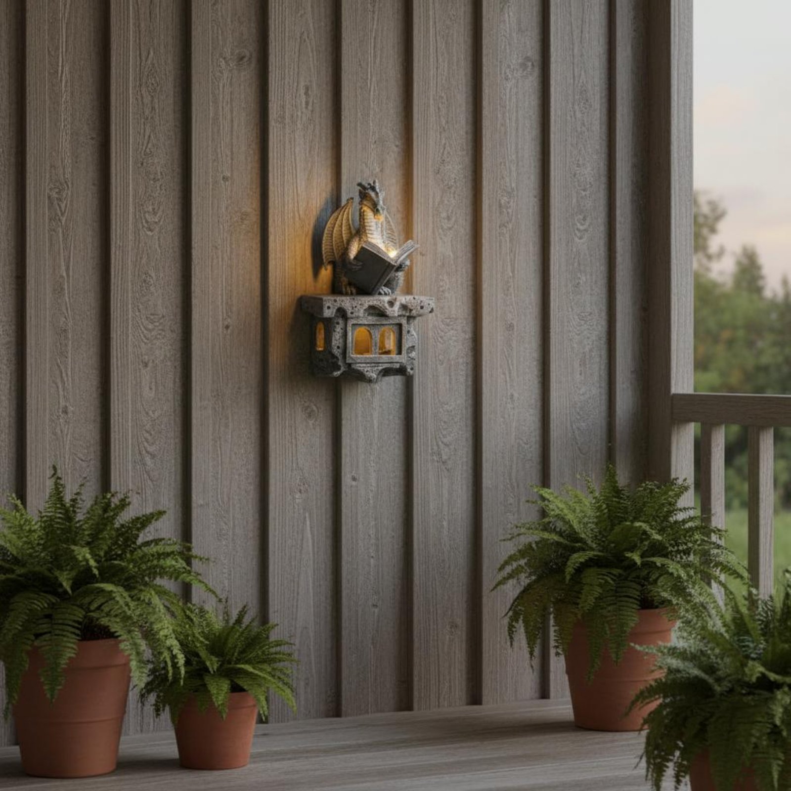 Lighting Decoration On Wall - Solarna Lampa Ścienna Wyvern Automatyczne Włączanie/Wyłączanie,