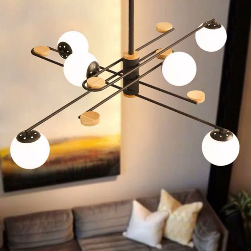 Geometric Lamp Shade - Nowoczesny żyrandol geometryczny magiczna fasola szklany