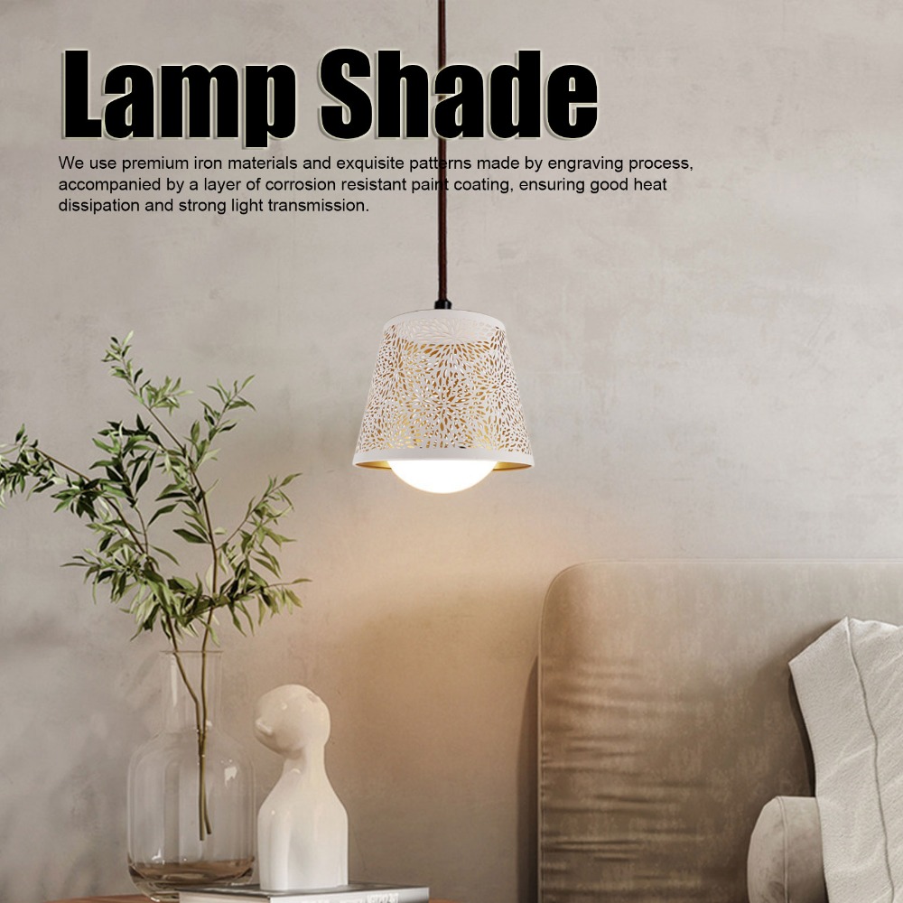 Geometric Lamp Shade - Prosty żelazny abażur z geometrycznym wzorem,