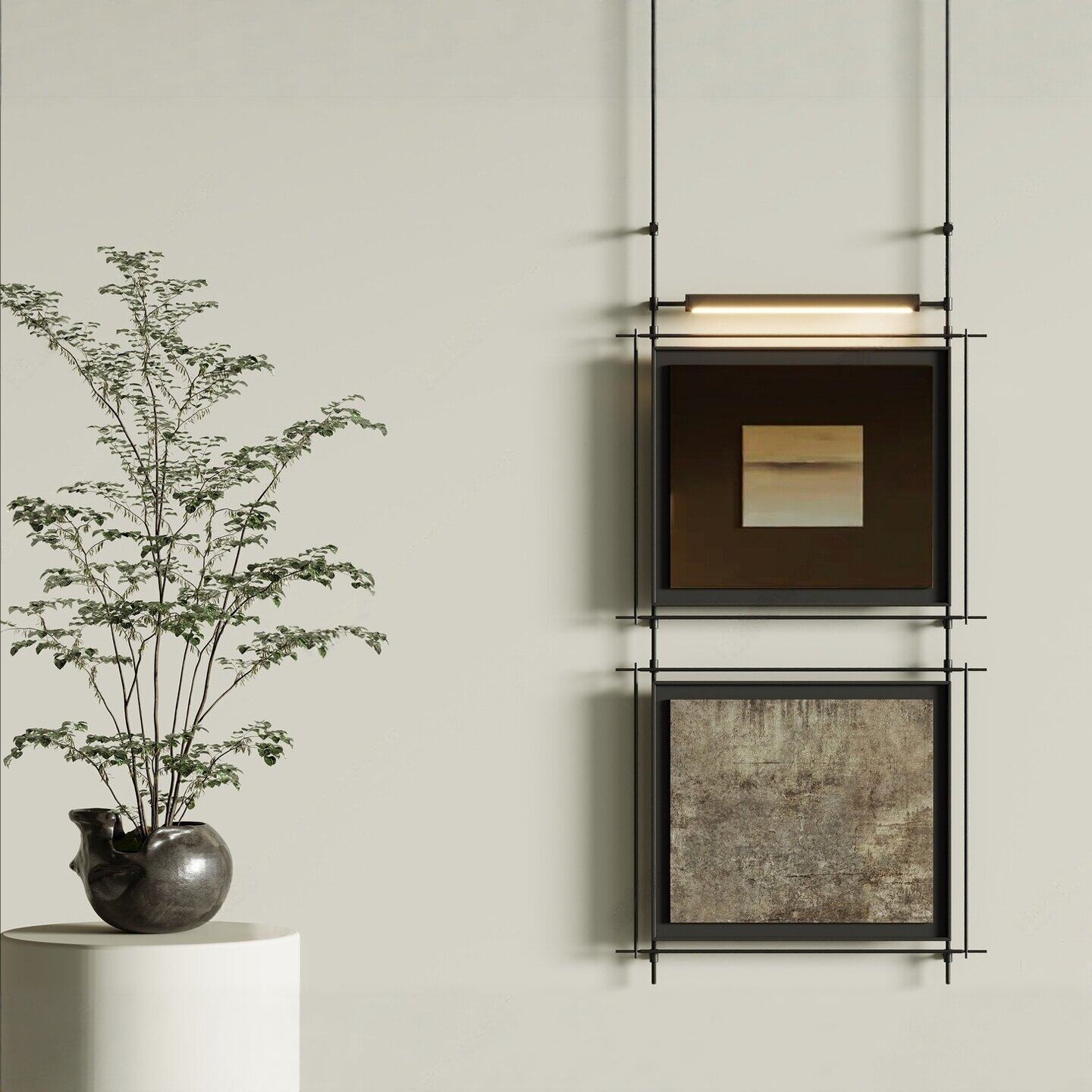 Lighting Decoration On Wall - Metalowa lampa wisząca LED w stylu