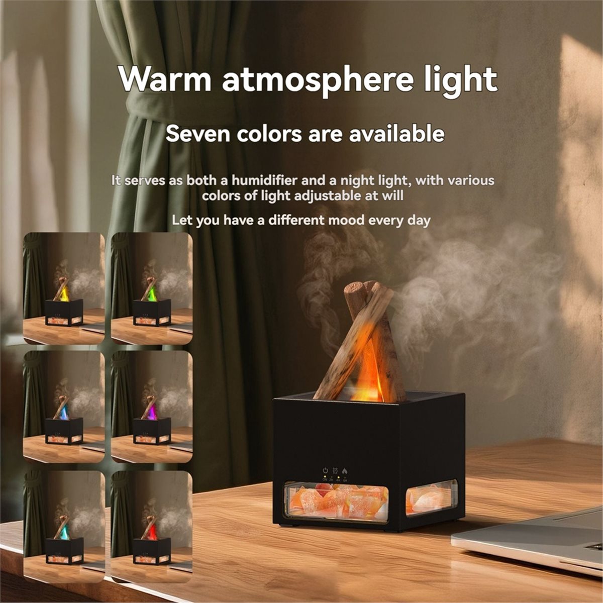 Himalayan Salt Lamp - AA14 Lampa solna himalajska 2w1 i