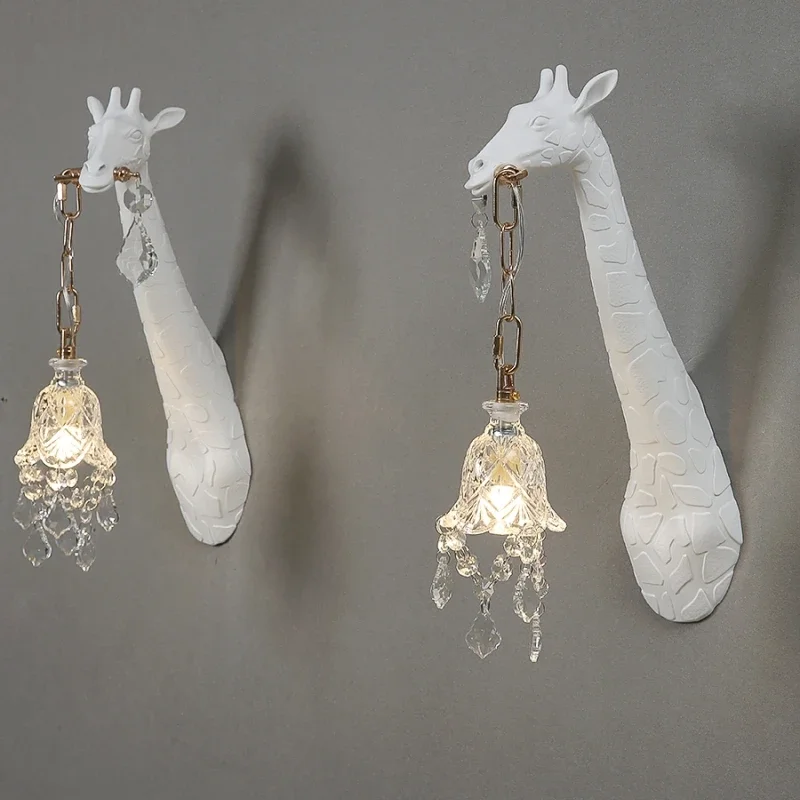 Lighting Decoration On Wall - Nordic New Żywica Żyrafa LED Kinkiet
