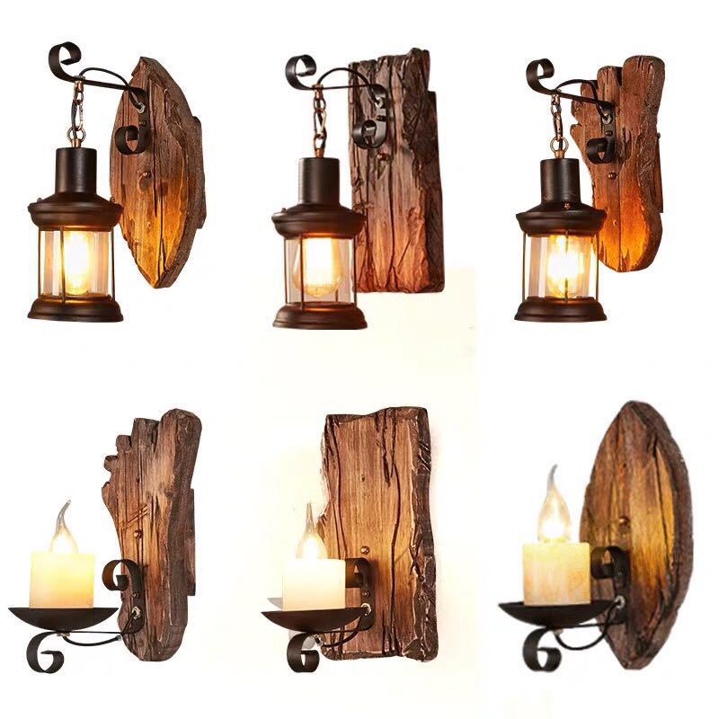 Drewniana lampa ścienna do sal – Lighting Decoration On Wall recenzja i cena