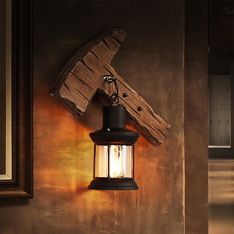Drewniana lampa ścienna do sal – Lighting Decoration On Wall recenzja i cena