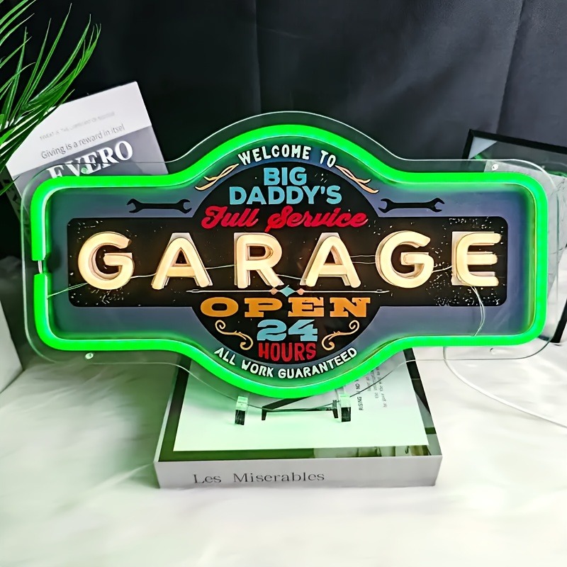 Retro Neon LED do Garażu z Nad – Garage Lighting Decor recenzja i cena