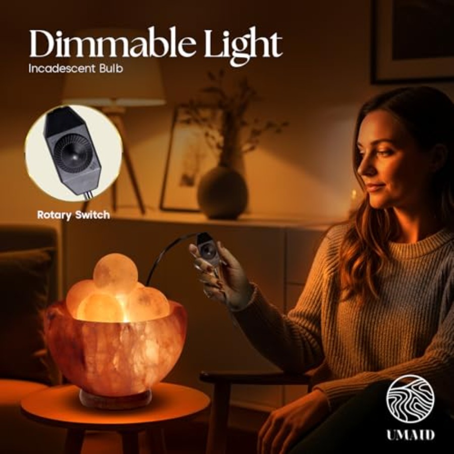Lampa solna himalajska z 6 kul – Himalayan Salt Lamp recenzja i cena