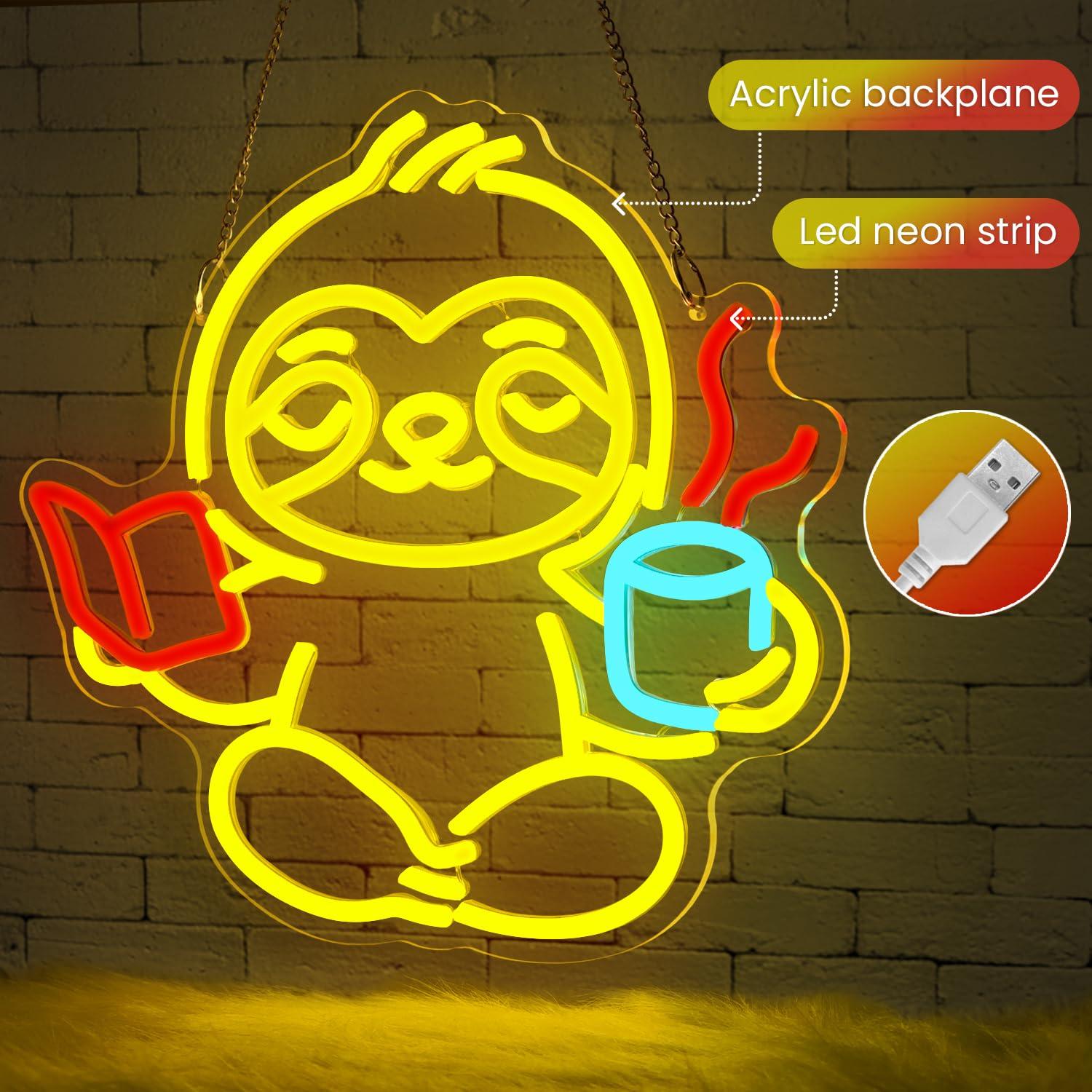 Neonowy znak Leniwiec, lampka  – Home Lighting And Decor recenzja i cena