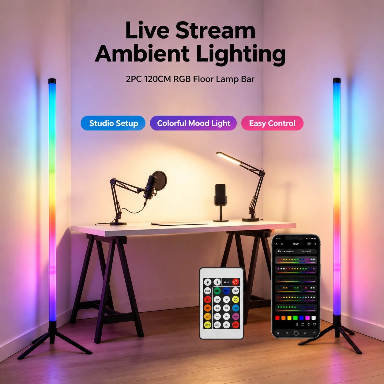 2 SZT. Lampa podłogowa RGB 120 – Home Lighting And Decor recenzja i cena